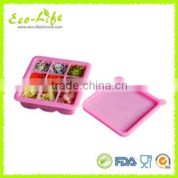 Silicone Ice Cube Tray for Baby Food, Silicone 9 Square Baby Food Ice Cube Trays