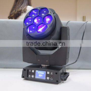 Dot Controlled Mini Bee Eye K5 DMX Wash Zoom 4in1 RGBW 7*15w LED Moving Head