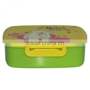 Plastic clear food container with inner box and divider