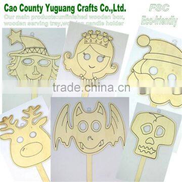 Wood education toy ,Wooden Paint Masks for kid,face mask for poor handwriting