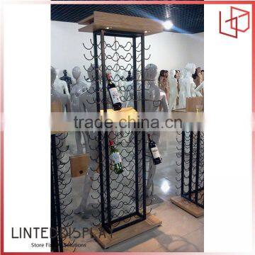 Wine display rack floor stand steel made 2016 fresh design