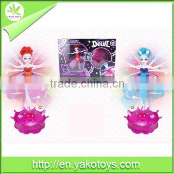 Top sell 2channel induction flying zombie fairy doll with light and music