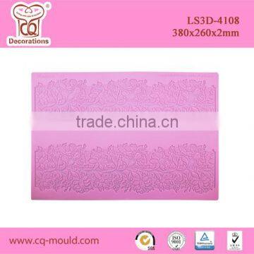 100% home made DIY LS3D-4108 kitchen silicone lace mat silicon lace mats for cakes