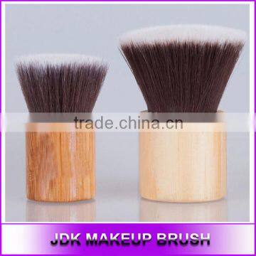 Wholesale Wood handle Kabuki brush for makeup, Flat top Nylon kabuki brush, Private label makeup kabuki brush