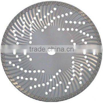 (GEAF)Waved turbo diamond blade for hard & dense material with multi hole steel core--GEAF-sunny