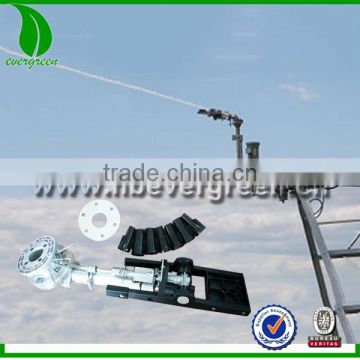 Pivot irrigation booster pump and gun sprinkler