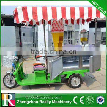 Electric tricycle food cart vending mobile food cart/ice cream vending truck