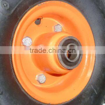 10 Inch 4.1/3.50-4 Heavy Duty Solid Rubber Wheel for Hand Trucks, Tool Carts photo-3