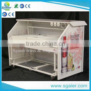 Aluminum plastic bar counter for cocktail coffee mobile folded counter