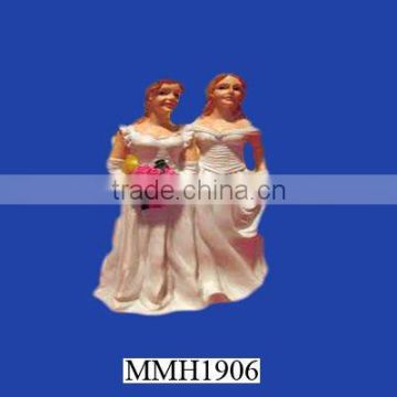 Handmade resin custom gay wedding cake topper