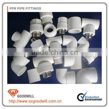 China suppiler white and green color ppr pipe fittings