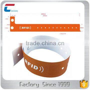 disposable paper NFC bracelet adjustable soft PVC RFID wristband