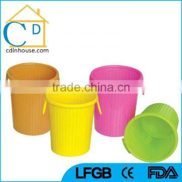 Home Plastic Trash Bin with Handle