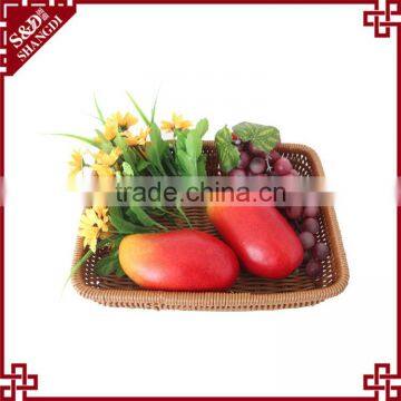 S&D Handmade Rattan Eco-friendly Effect Fruit Vegetable Display Rack Supermarket Basket photo-3