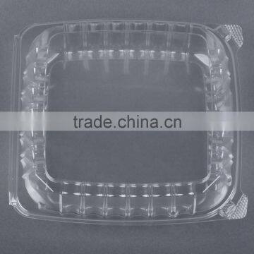 Cheap Price Clamshell Plastic Cake Container Carrier With Hinged Lid, Clear Plastic Take Out Food Packaging Box for Salad photo-4