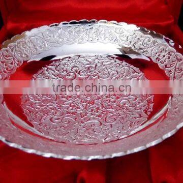 Promotional gift, corporate gift, New Year 2015 gift beautiful silver plated brass bowl