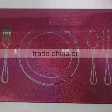 Polished Glass Glitter Table Placemat