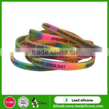 Colorful Silicon Custom Bracelet With Custom Package in High Quality photo-2