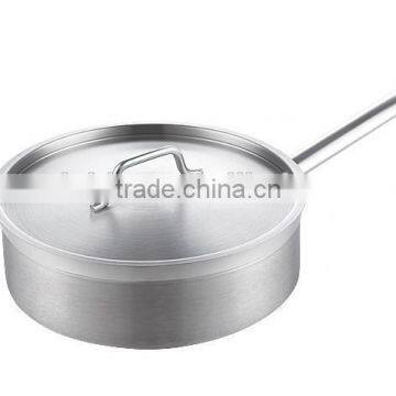 Two Handle Sauce Pan Saucepan Cooker Family Restaurant Hotel Usage Shot Body Stainless Steel Soup Pot With Lid photo-2