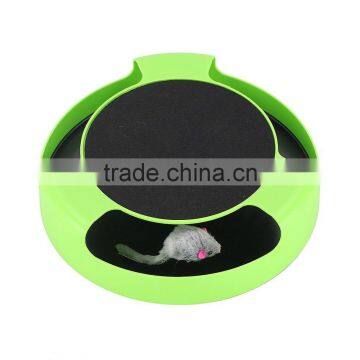 Funny Pet Cat Toy Scratch Pad With Rotating Mouse