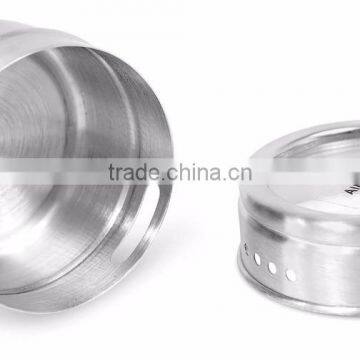 4 Pcs Stainless Steel Salt and Pepper Cruet Condiment Holder Magnetic Spice Set photo-6