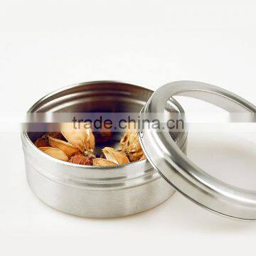 Stainless Steel Spice Tin Cans Tins Containers With Clear Deep Window photo-3