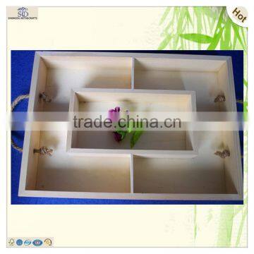Restaurant Servicing Decorating Polished Pine Wooden Craft Plate Tray photo-6