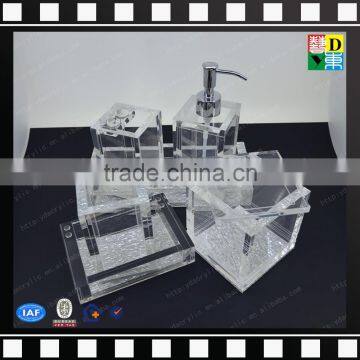 Wholesale Acrylic Square Bathroom Accessories Custom Design PMMA Bathroom Accessory Sets From Shenzhen Yidong photo-2