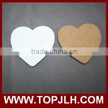 2017 Hot sell sublimation mdf board hard board sublimation mdf blank coaster with cork