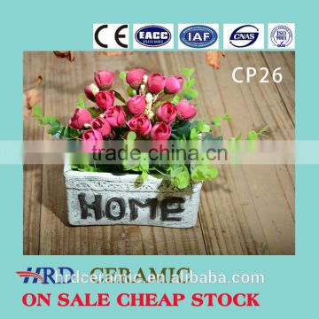 Square decal cement decoration Outdoor Garden Flower Pot