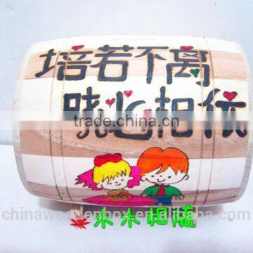 cheap custom any words wooden tin money box