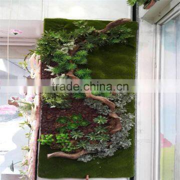 Indoor Plant Wall Artificial Panel Faux Hanging Wall Fake Grass Wall Paneling photo-3