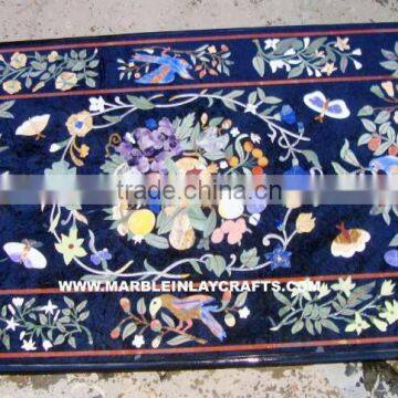 Marble Inlay Dining Table Top, Marble Inlay Table Top, Pietra Dura Table Top