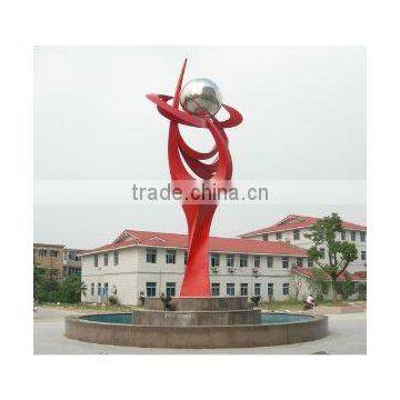 Look Beautiful Plush Abstract Brass Flower Art Garden Sculpture Decor Garden photo-5