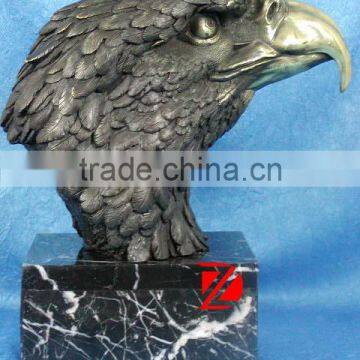 Bronze eagle head statues home decoration pieces