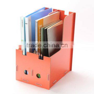 Cosmetics Storage Box DIY Desktop Storage Box Creative Wood Folder Decorative File Folder Box photo-4