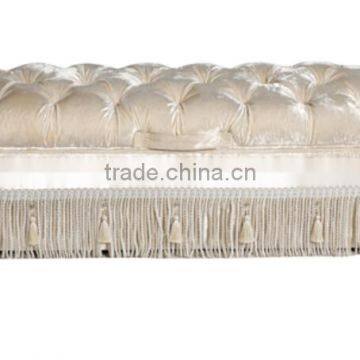 BISINI ivory color wooden upholstered dressing bench for bedroom - BF07-70322B