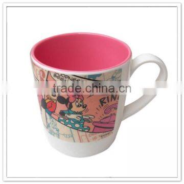Lovely Cat Printed Food Contact Handled Melamine Children Drinking Cup photo-2