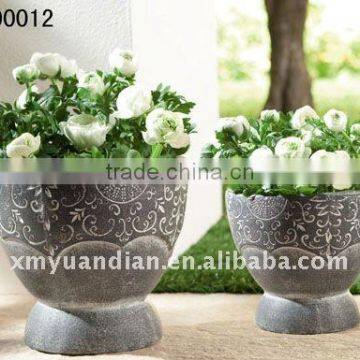 SET/2 round handmade flower pot