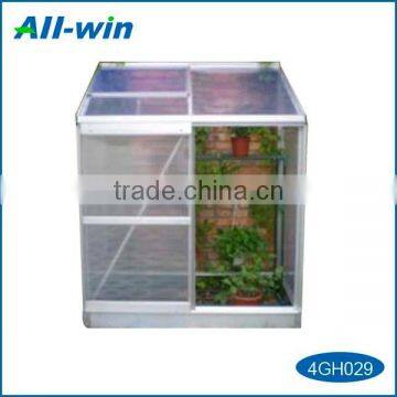 PC board aluminium garden greenhouse with base