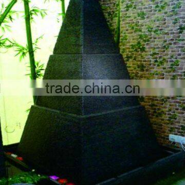 large outdoor granite garden water fountains in pyramid shape