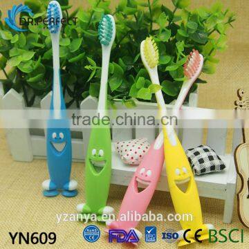 soft nylon bristle high quality kid animal rubber handle kid toothbrush