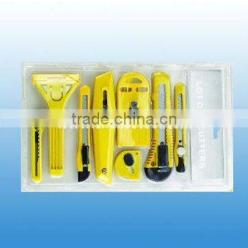 4pcs easy cut auto-retractable utility knife set UK141