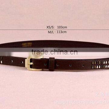 Wholesale New Style Women Lady Waist Belt PU Faux Leather Belt With Two Row Rivet photo-4