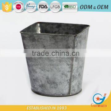 galvanized flower containers decorating metal fancy plant pots