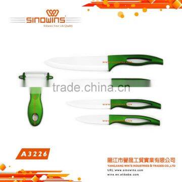 A3226 Gorgeous Ceramic Kitchen Knife Sets with unique Peeler