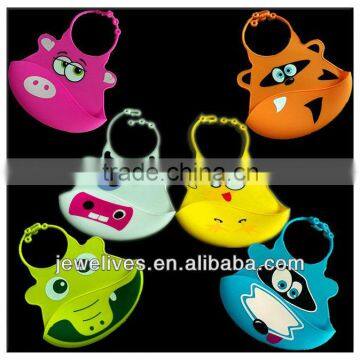 2013 cute custom shape silicone baby bib