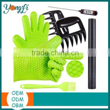 Outdoor Kitchen Best Heat Resistant Gloves Barbecue BBQ Grill Set