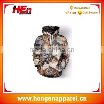 Hongen apparel 2016 men sportwear fllece hoody sweatshirt 3d sublimation hoodies wholesale