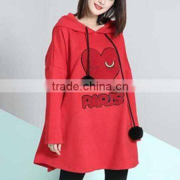 High Quality Cheap Fleeced Oversized Lady Pullover Hoodies